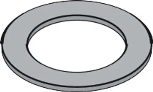 Gleitring in runder Form, hergestellt von Hansgrohe, mit zentralem Loch. Die Oberfläche ist glatt und hat eine uniforme Farbe.